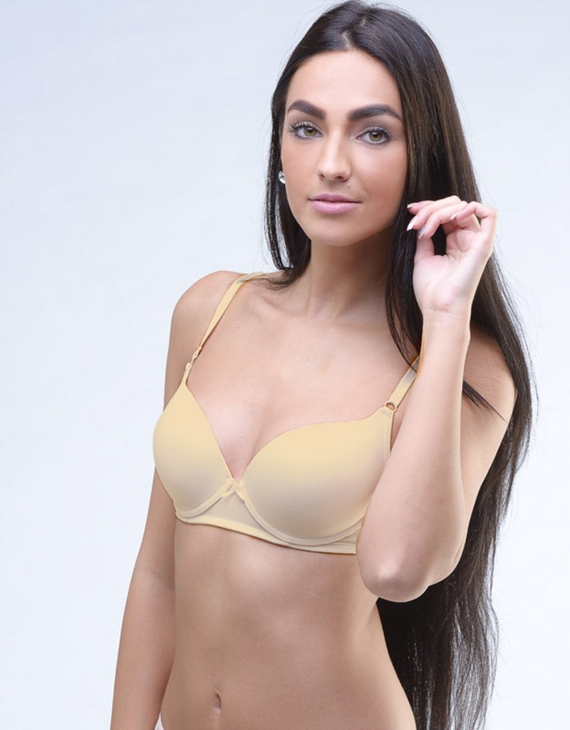 Gina podprsenka vyztužená 17009 koňak 80C polyamidová